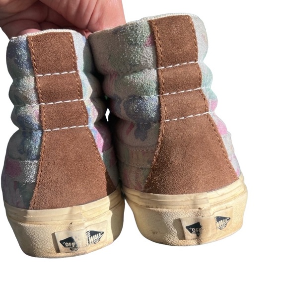 Vans sk8-hi sneaker flower print size W 8.5 M 7 - Picture 3 of 5